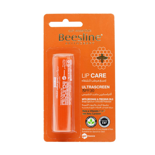 Beesline, Lip Care Ultra Screen SPF 30+ 4g. all about skin doha, skincare, qatar, beauty, cosmetics, trending, tiktok, snapchat, facebook, instagram, Perfume, reels, hightlights, followers