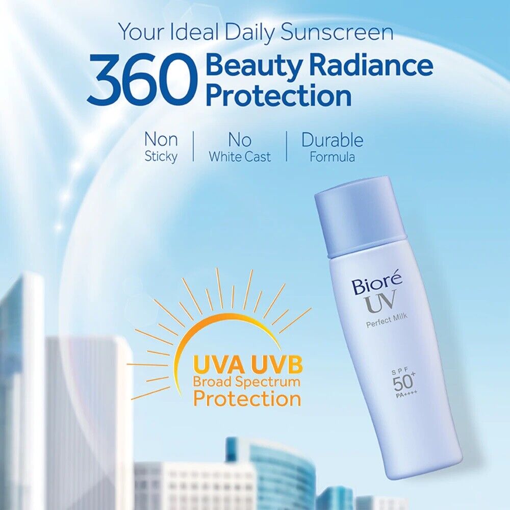 Buy Biore, Sarasara UV Perfect Milk Sunscreen SPF50+ 40ml Online in Qatar