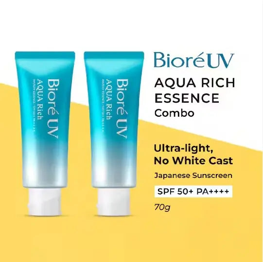 Biore, UV Aqua Rich Watery Essence SPF50+ PA++++ 70g NEW FORMULA All About Skin Doha Skincare Qatar Beauty Cosmetics Available in Qatar Available in Qatar Store all about skin doha qatar skincare cosmetics beauty