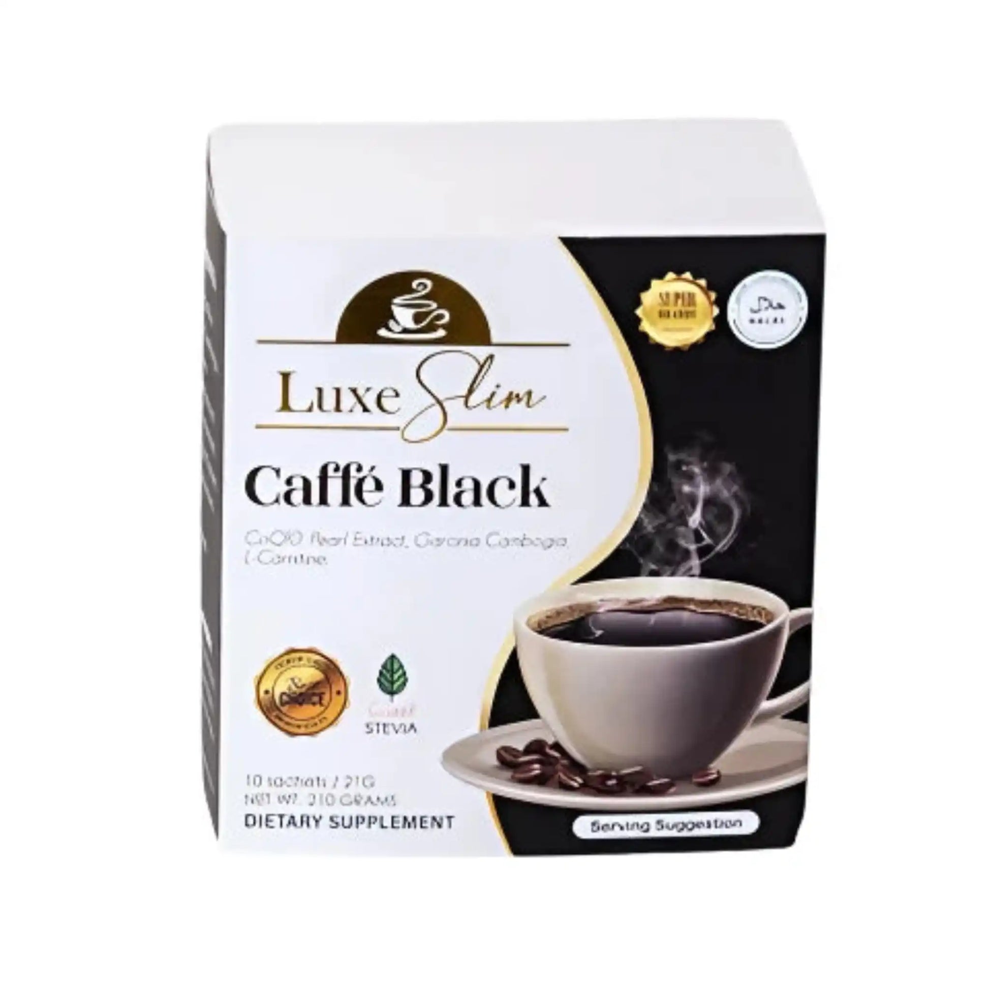 Buy Luxe Slim, Caffe Black 10 Sachets in Qatar