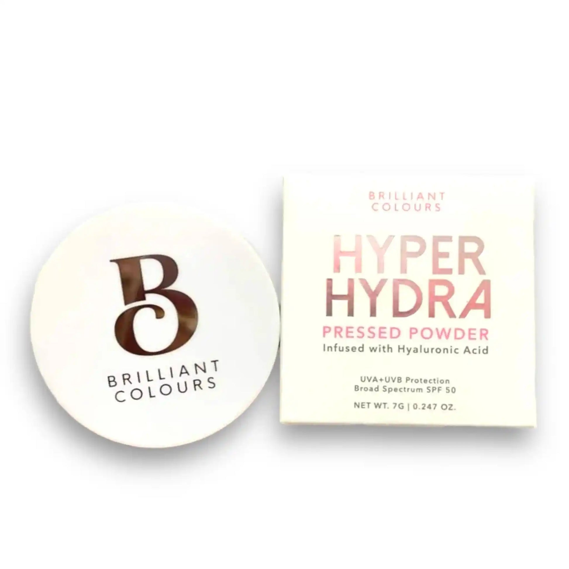 Buy Brilliant Colours, Hyper Hydra Pressed Powder Infused with Hyaluronic Acid SPF50 7g online in Qatar