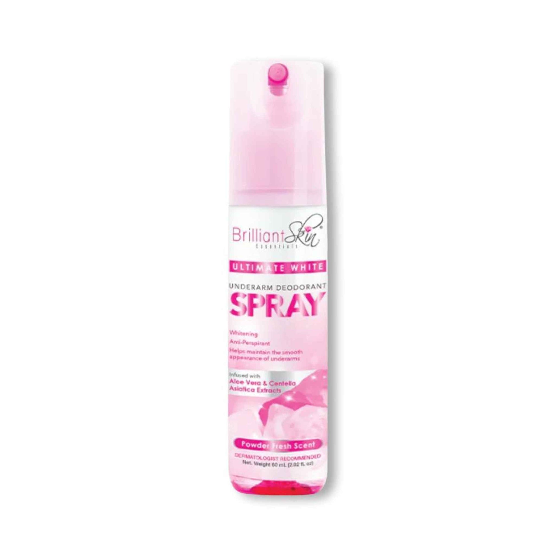 Buy Brilliant Skin Essentials, Ultimate White Underarm Deodorant Spray 60ml online in Qatar
