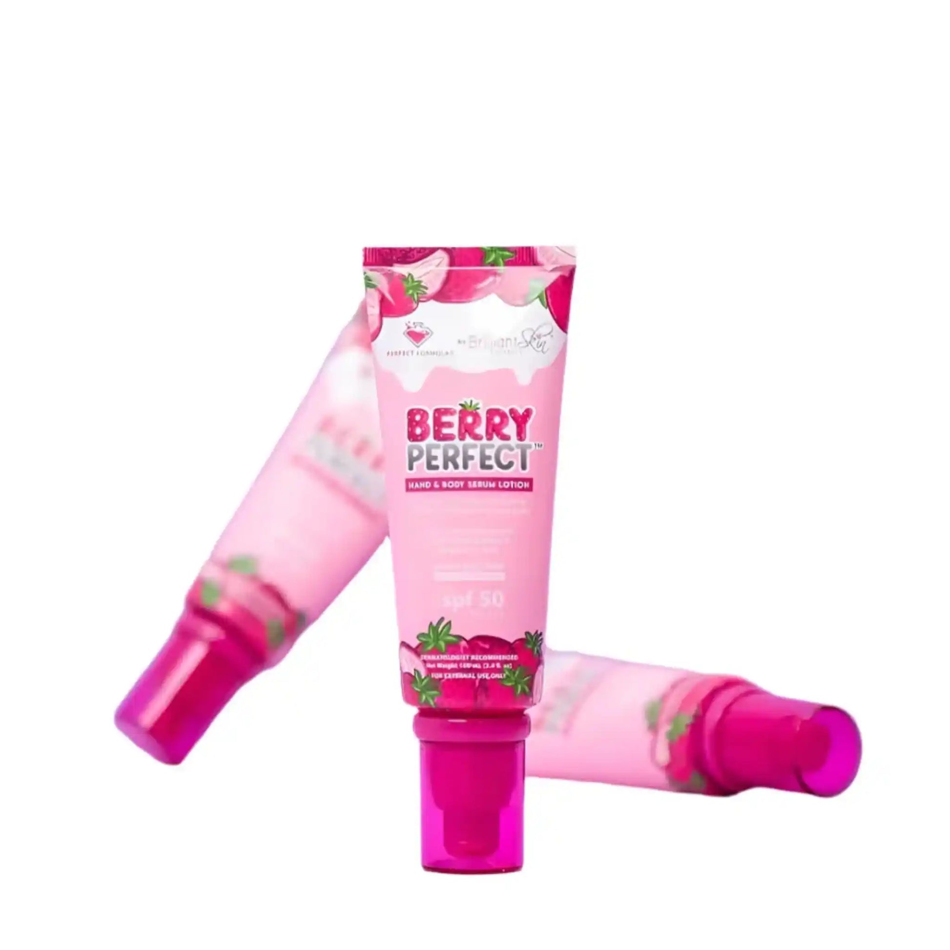 Buy Brilliant Skin Essentials, Berry Perfect Hand & Body Serum Lotion SPF50 100ml Online in Qatar