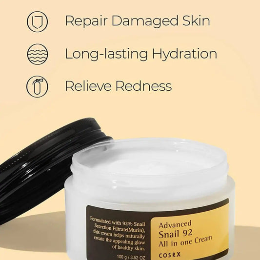 Buy COSRX, Advanced Snail 92, All in One Cream 3.52oz/ 100g price in Qatar