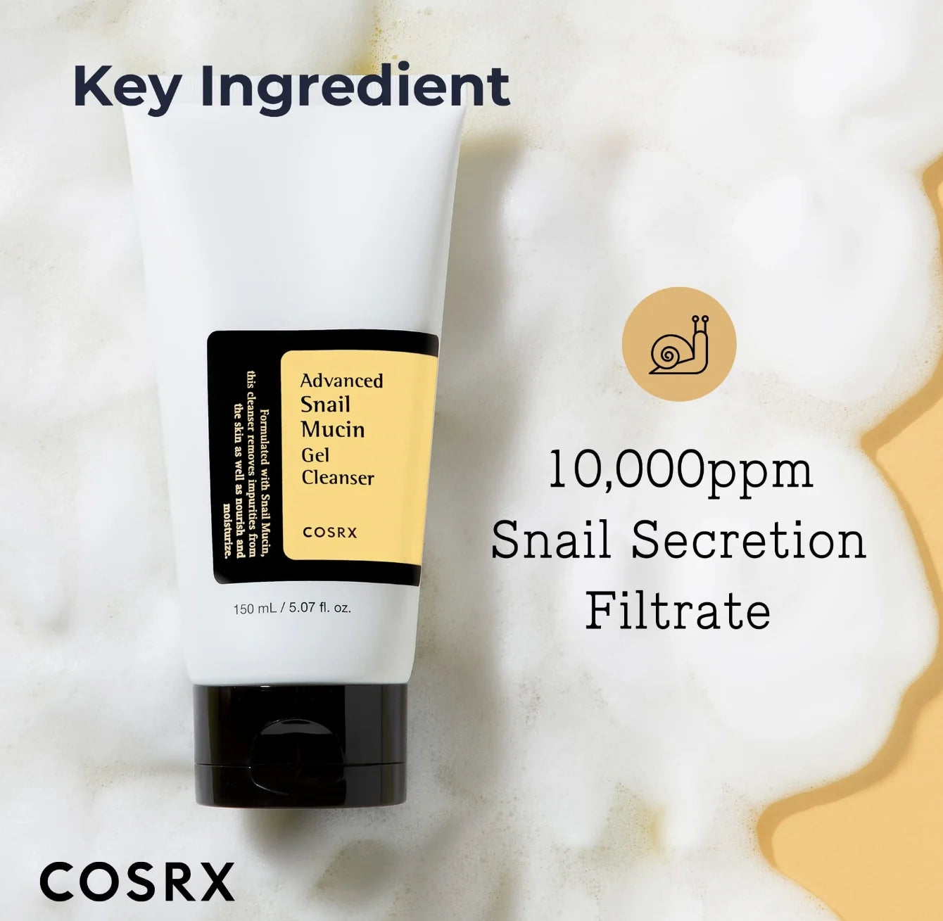 COSRX, Advanced Snail Mucin Gel Cleanser 150ml All About Skin Doha Skincare Qatar Beauty Cosmetics Available in Qatar Available in Qatar Store all about skin doha qatar skincare cosmetics beauty