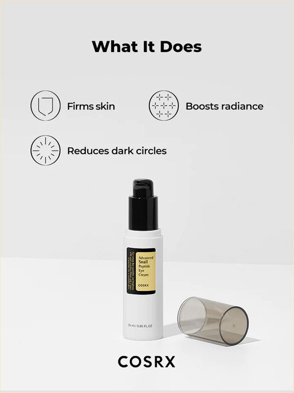 COSRX, Advanced Snail Peptide Eye Cream 25ml All About Skin Doha Skincare Qatar Beauty Cosmetics Available in Qatar Available in Qatar Store all about skin doha qatar skincare cosmetics beauty