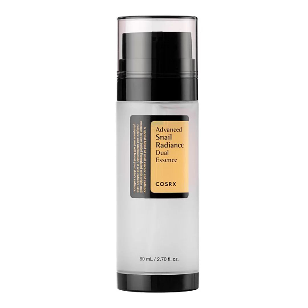 COSRX, Advanced Snail Radiance Dual Essence 80ml All About Skin Doha Skincare Qatar Beauty Cosmetics Available in Qatar Available in Qatar Store all about skin doha qatar skincare cosmetics beauty