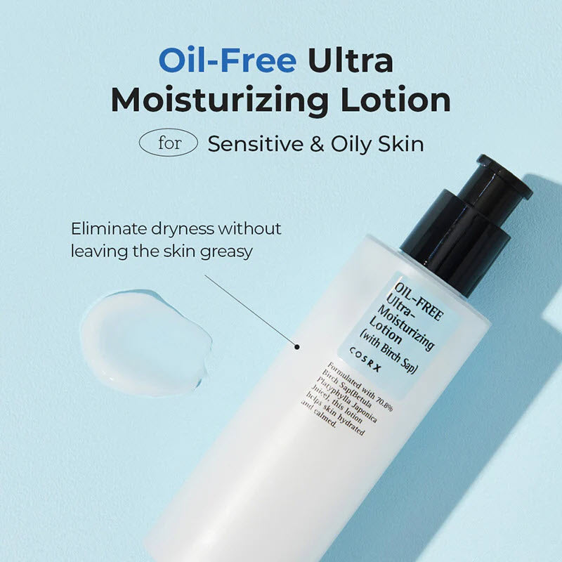 COSRX, Oil-Free Ultra-Moisturizing Lotion with Birch Sap 100ml All About Skin Doha Skincare Qatar Beauty Cosmetics Available in Qatar Available in Qatar Store all about skin doha qatar skincare cosmetics beauty