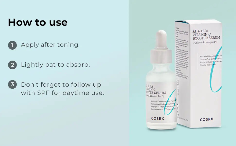 COSRX, Refresh AHA BHA Vitamin C Booster Serum 30ml All About Skin Doha Skincare Qatar Beauty Cosmetics Available in Qatar Available in Qatar Store all about skin doha qatar skincare cosmetics beauty