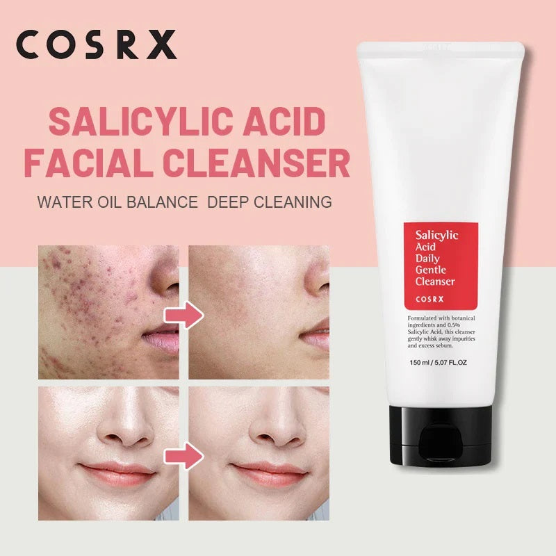 COSRX,Salicylic Acid Daily Gentle Cleanser 150ml All About Skin Doha Skincare Qatar Beauty Cosmetics Available in Qatar Available in Qatar Store all about skin doha qatar skincare cosmetics beauty