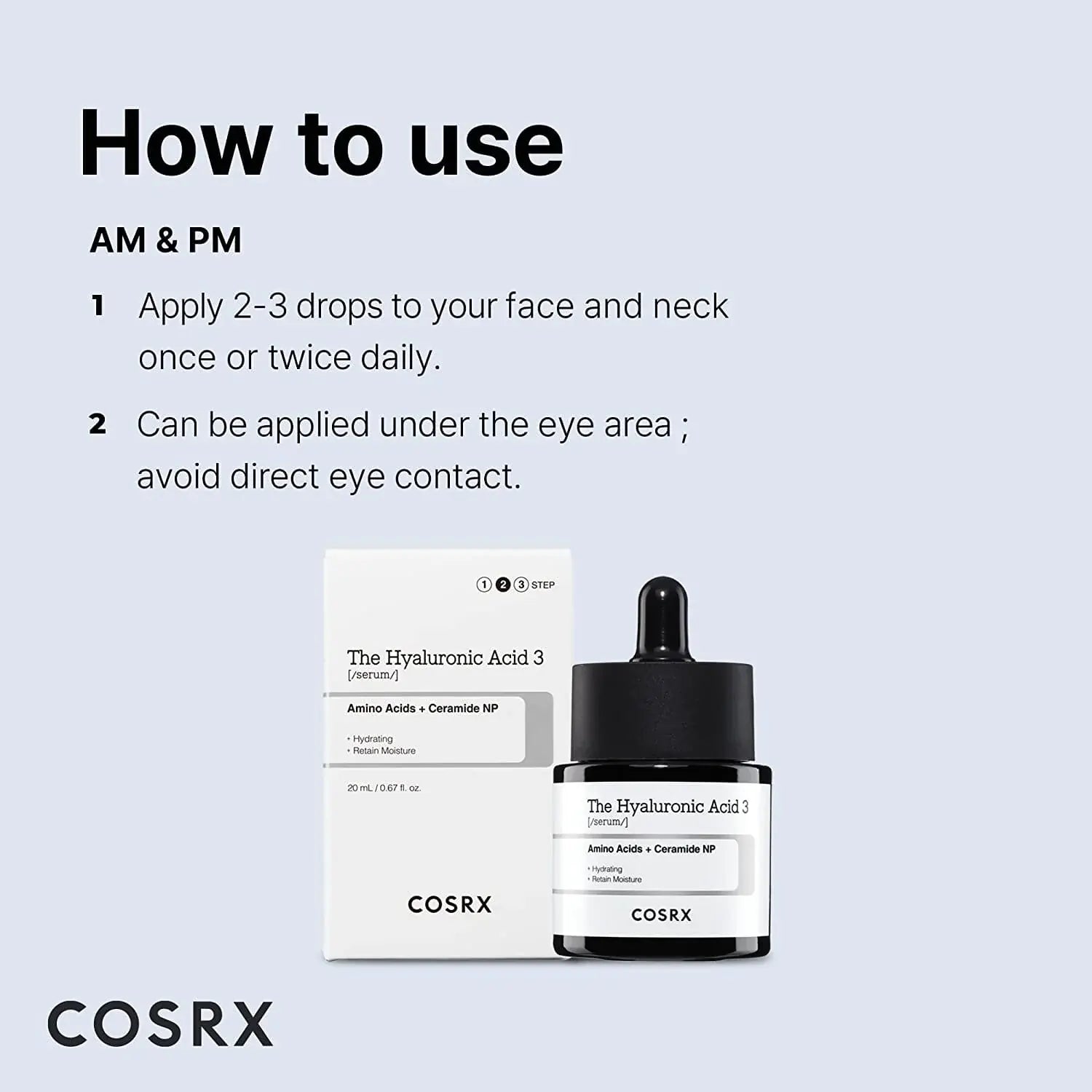 COSRX, The Hyaluronic Acid 3 Serum 20ml All About Skin Doha Skincare Qatar Beauty Cosmetics Available in Qatar Available in Qatar Store all about skin doha qatar skincare cosmetics beauty