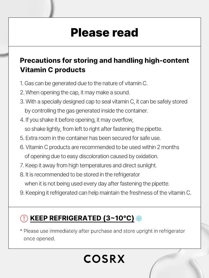 COSRX, The Vitamin C 23 Serum 20g  All About Skin Doha Skincare Qatar Beauty Cosmetics Available in Qatar Available in Qatar Store all about skin doha qatar skincare cosmetics beauty