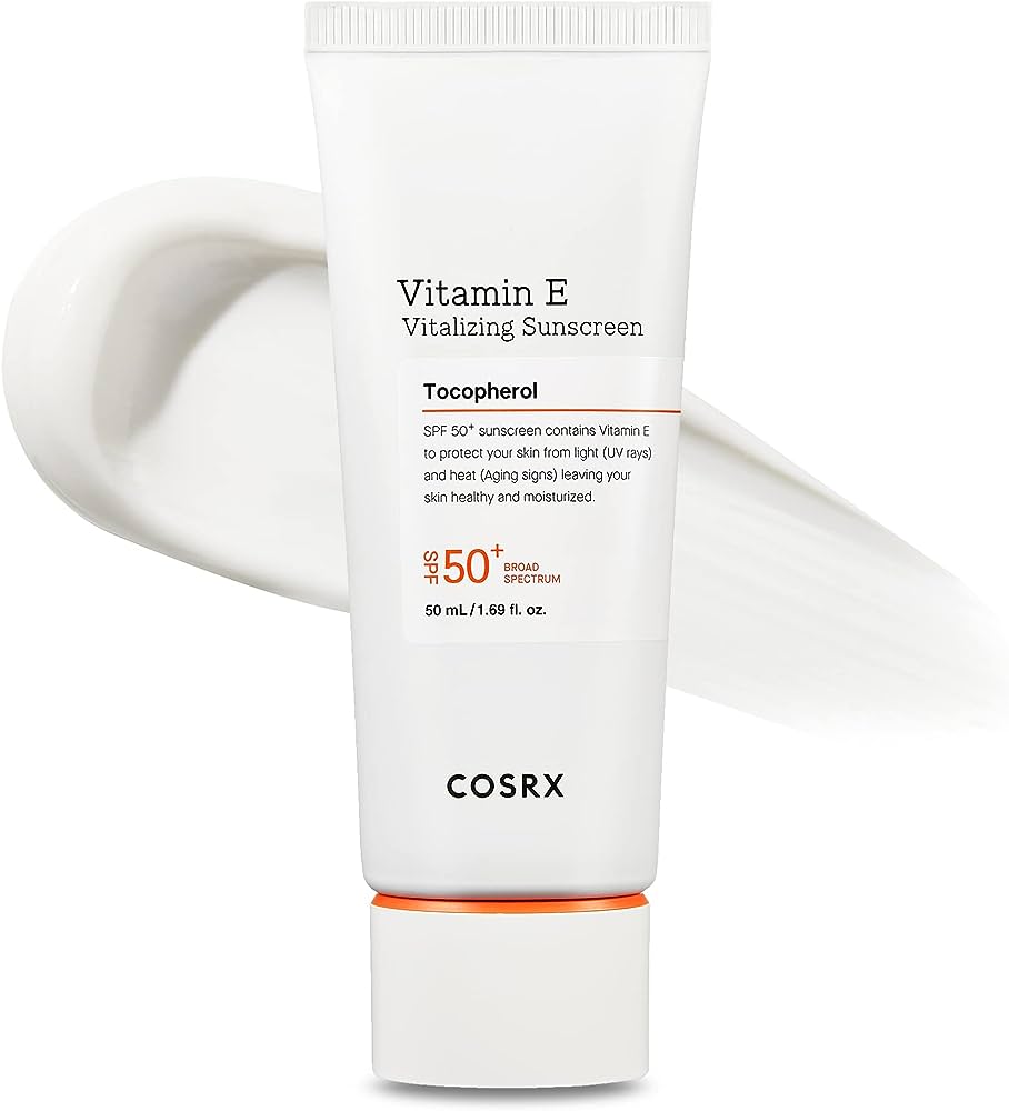 COSRX, Vitamin E Vitalizing Sunscreen SPF50 50ml All About Skin Doha Skincare Qatar Beauty Cosmetics Available in Qatar Available in Qatar Store all about skin doha qatar skincare cosmetics beauty