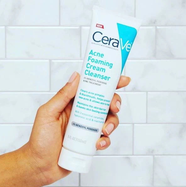 CeraVe, Acne Foaming Cleanser 4% Benzoyl Peroxide Acne Treatment 150ml Online in Qatar