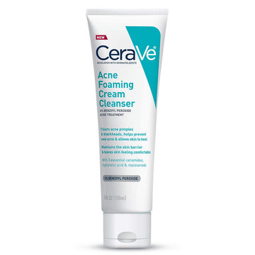 CeraVe, Acne Foaming Cleanser 4% Benzoyl Peroxide Acne Treatment 150ml Online in Qatar