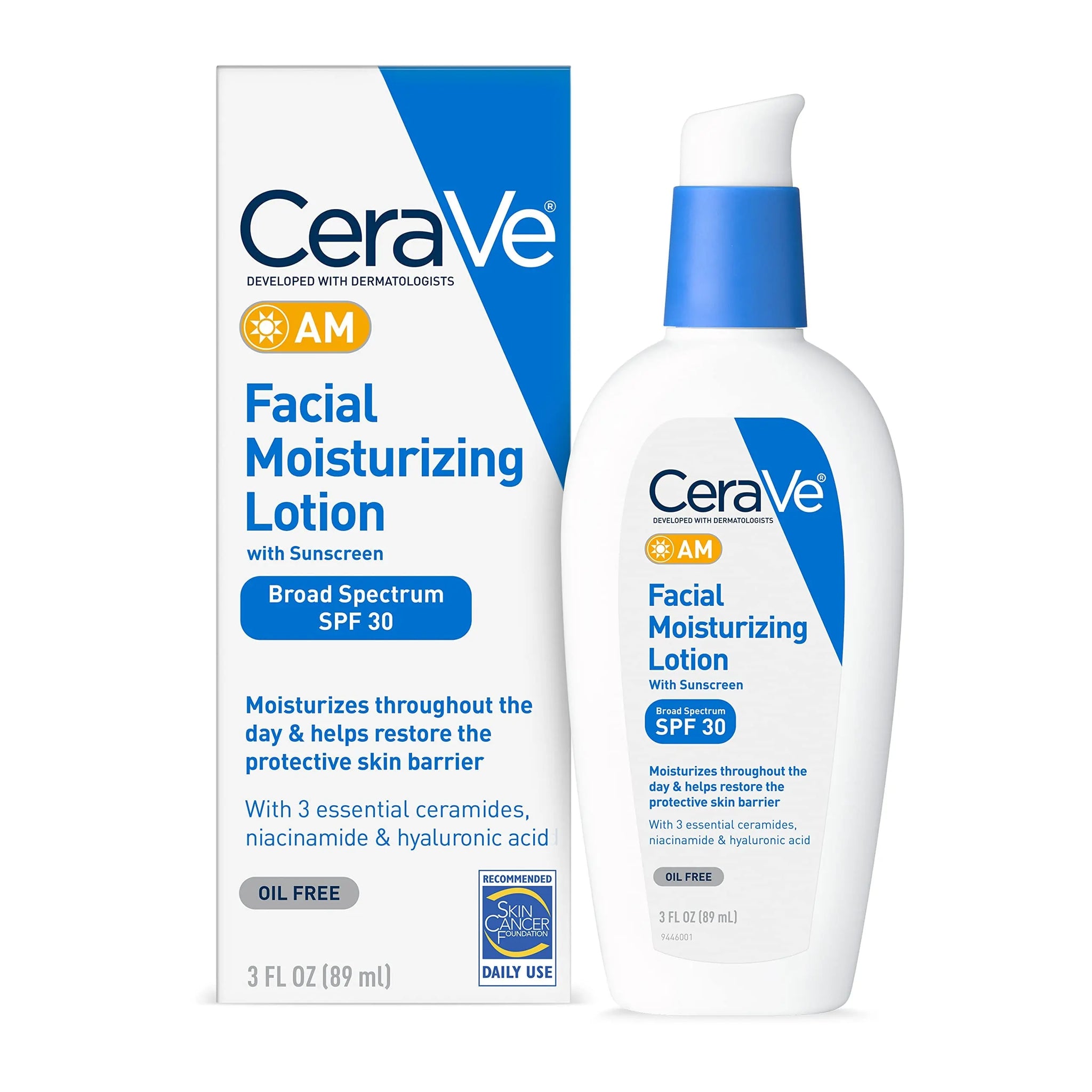 CeraVe, Facial Moisturizing Lotion with Sunscreen SPF30 AM 89ml All About Skin Doha Skincare Qatar Beauty Cosmetics Available in Qatar Available in Qatar Store all about skin doha qatar skincare cosmetics beauty