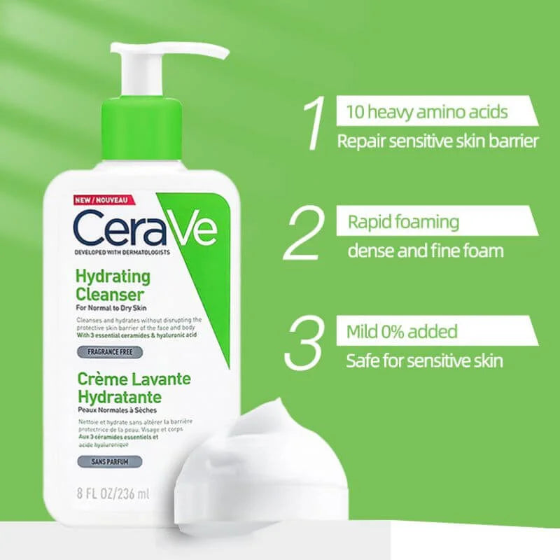 CeraVe, Hydrating Cleanser Normal To Dry Skin All About Skin Doha Skincare Qatar Beauty Cosmetics Available in Qatar Available in Qatar Store all about skin doha qatar skincare cosmetics beauty