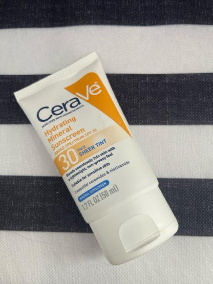 CeraVe, Hydrating Mineral Sunscreen SPF 30 Face Sheer Tint 50ml All About Skin Doha Skincare Qatar Beauty Cosmetics Available in Qatar Available in Qatar Store all about skin doha qatar skincare cosmetics beauty