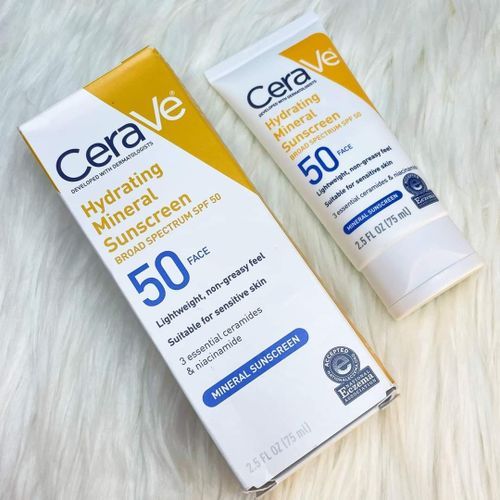 CeraVe Hydrating Mineral Sunscreen SPF 50 Face Lotion 75ml Online in Qatar