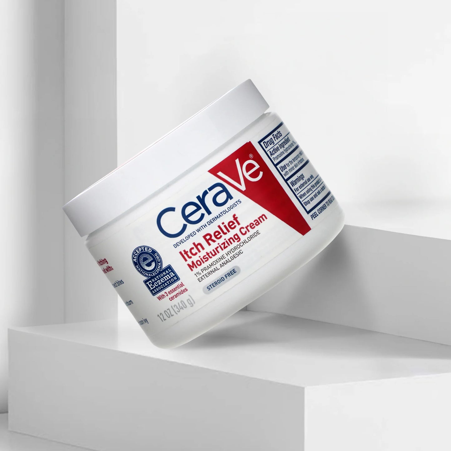 CeraVe, Itch Relief Moisturizing Cream 340g All About Skin Doha Skincare Qatar Beauty Cosmetics Available in Qatar Available in Qatar Store all about skin doha qatar skincare cosmetics beauty