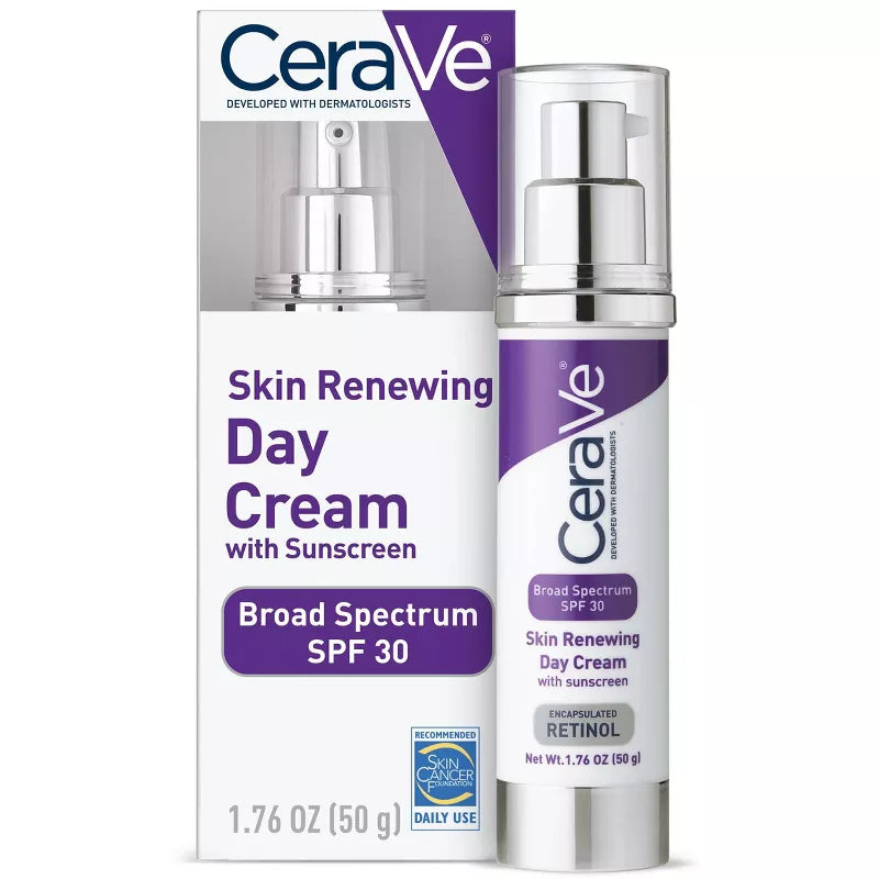 CeraVe, Skin Renewing Day Cream with Sunscreen SPF30 50g All About Skin Doha Skincare Qatar Beauty Cosmetics Available in Qatar Available in Qatar Store all about skin doha qatar skincare cosmetics beauty 