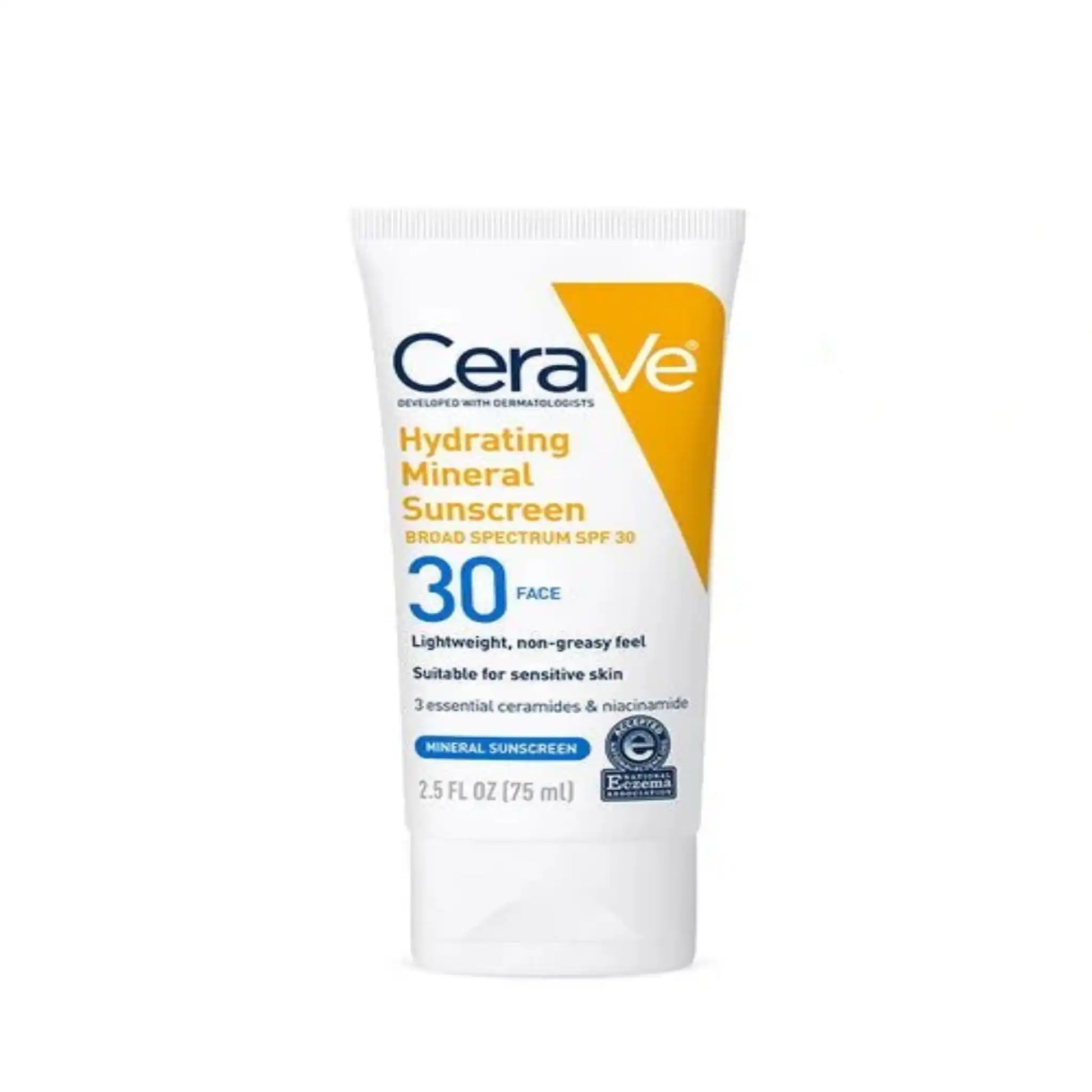 Buy Cerave, Hydrating Mineral Sunscreen SPF50 30Face 75ml Online in Qatar