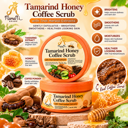 MamaMi Brand, Tamarind Honey Coffee Scrub 300g