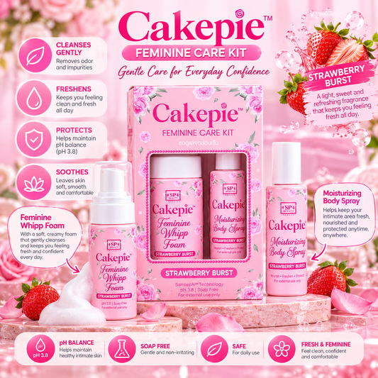 Cakepie, Feminine Care Kit Strawberry Burst 100ml