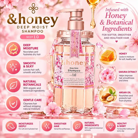 &honey Deep Moist Sakura Shampoo 1.0 440ml Price in Qatar