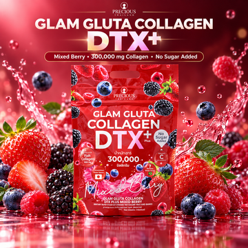 Precious Skin, Thailand Glam Gluta Collagen DTX+ Plus Mixed Berry Drink 30 Sachets