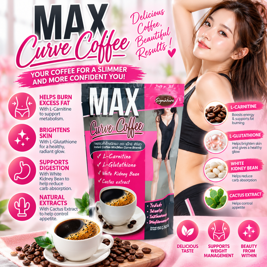 MAX Curve Coffee, 3 in 1 Instant Coffee 15g x 10 Sachets