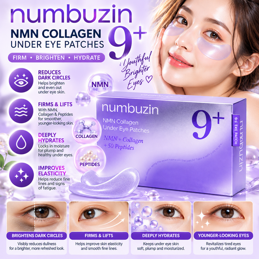numbuzin, No.9 NMN Collagen Under Eye Patches 8g x 5 Pairs