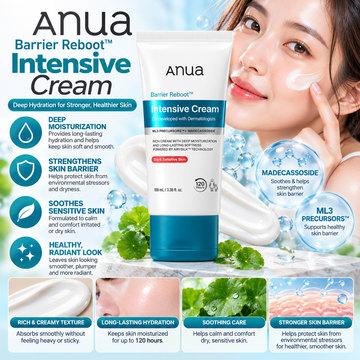 Anua, Barrier Reboot Intensive Cream 100ml