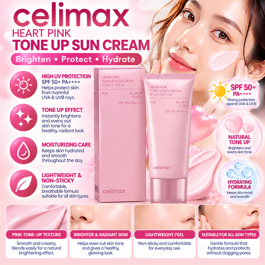 Celimax, Heart Pink Tone Up Sun Cream SPF 50+ PA++++ 40ml