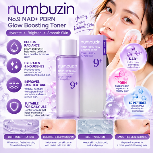 numbuzin, No.9 NAD+ PDRN Glow Boosting Toner 150ml