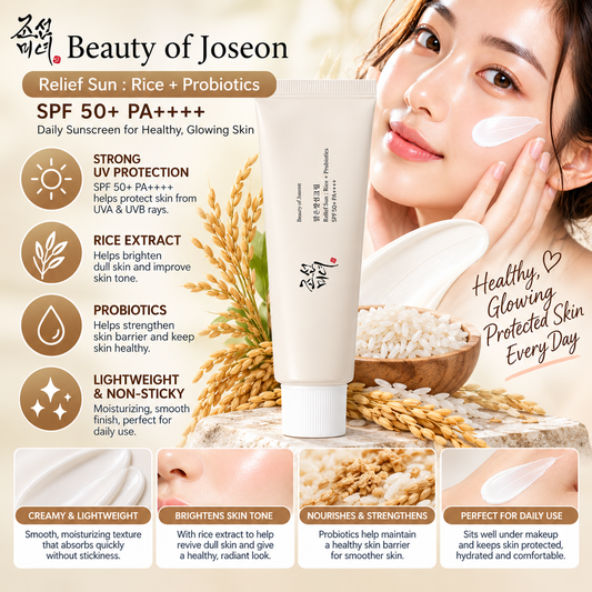 Beauty of Joseon, Relief Sun : Rice + Probiotics 50ml