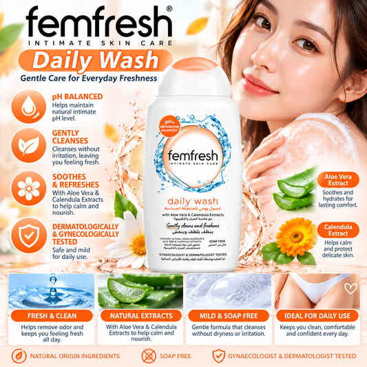 Femfresh, Daily Wash Ph & Microbiome Balanced 250ml