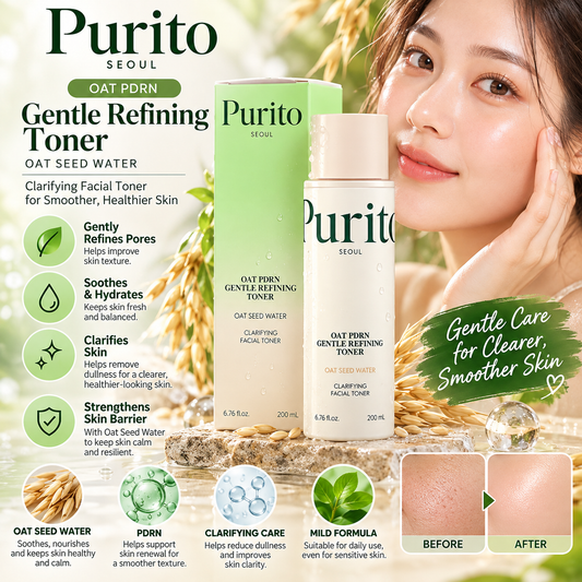Purito, Oat PDRN Gentle Refining Toner 200ml