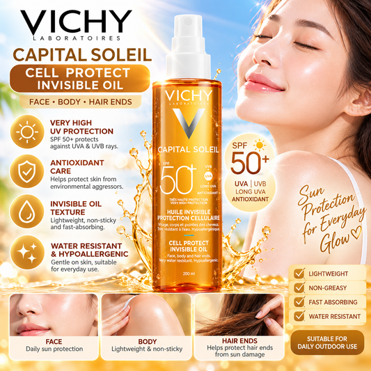 Vichy, Capital SPF50+ UVB + UVA + Long UVA + Antioxidant 200ml