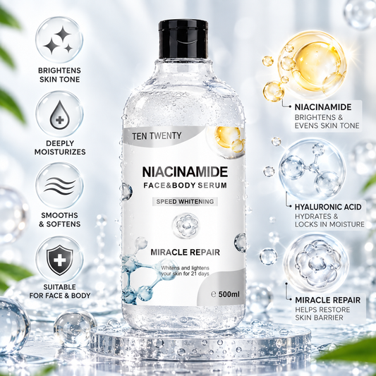 Ten Twenty, Niacinamide Face Body Serum Miracle Repair 500ml