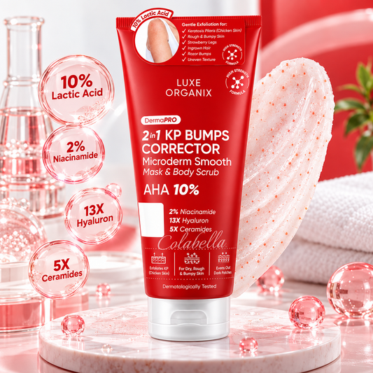 Luxe Organix, Dermo Pro 2 in 1 KP Bumps Corrector Micro Derm Smooth AHA 10% 200ml