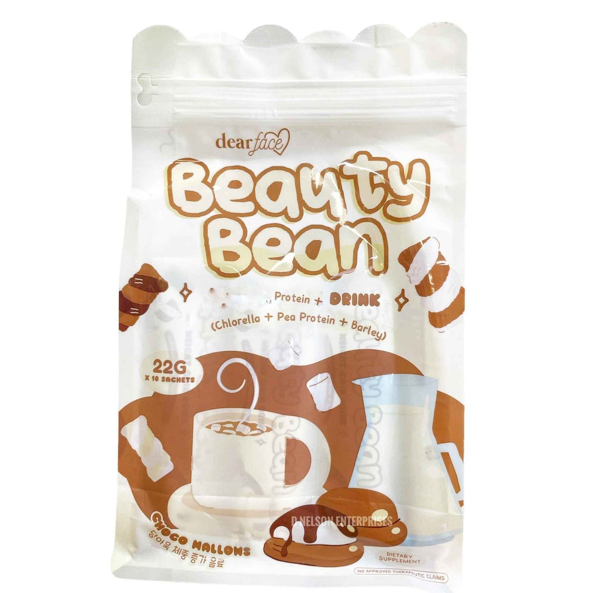 Buy Dear Face, Beauty Milk Bean Choco Mallows Weight Gain Drink 18g Online in Qatar