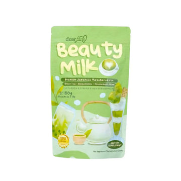 Buy Dear Face, Beauty Milk Premium Japanese Matcha Latte Antioxidant Drink 18g online in Qatar