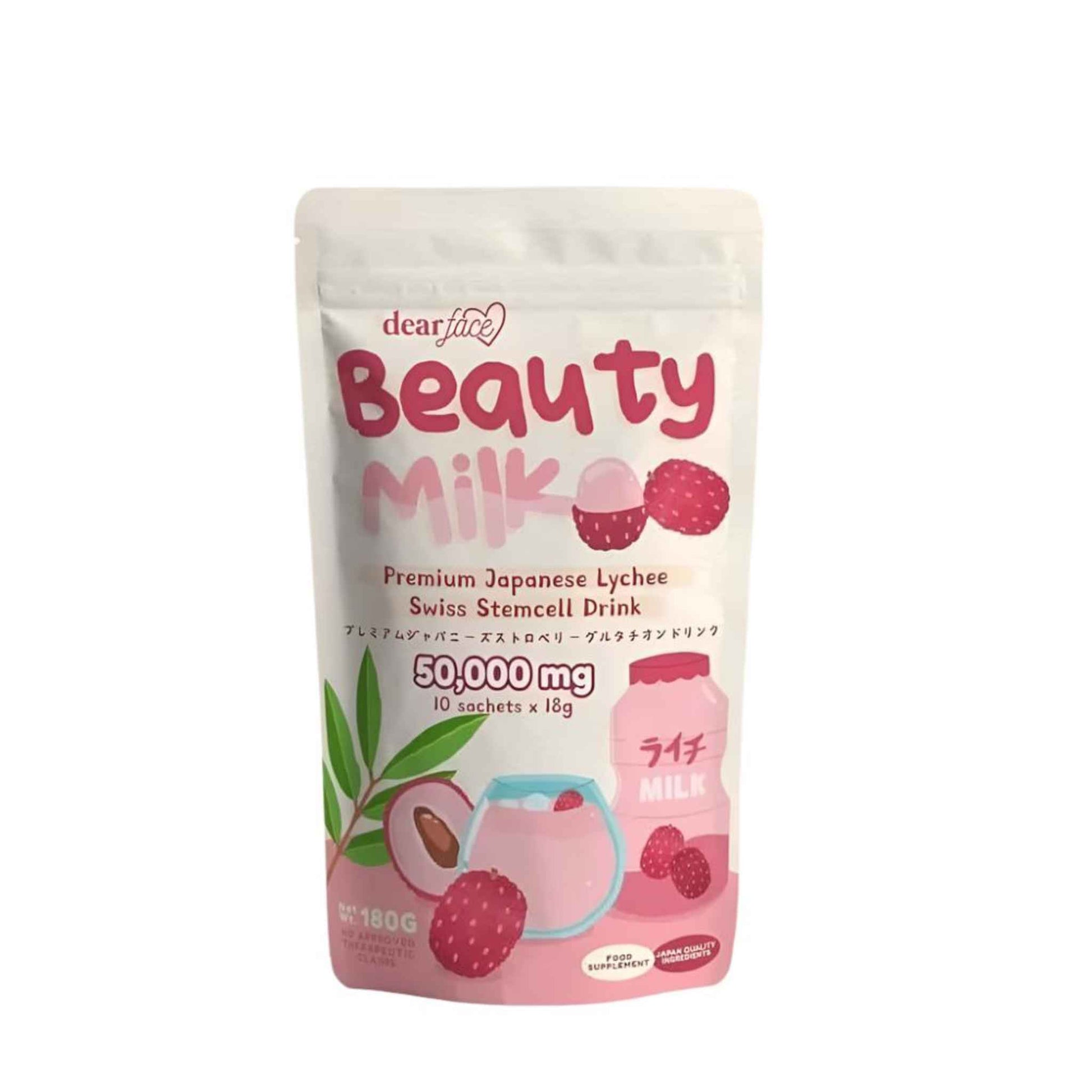 Buy Dear Face, Premium Japanese Lychee Swiss Stemcell Drink 10 Sachets Online in Qatar