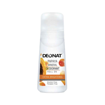 Buy Deonat, Papaya Mineral Deodorant Roll On Extra Brightening 65ml online at the best price in Qatar