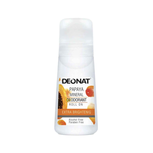Buy Deonat, Papaya Mineral Deodorant Roll On Extra Brightening 65ml online at the best price in Qatar