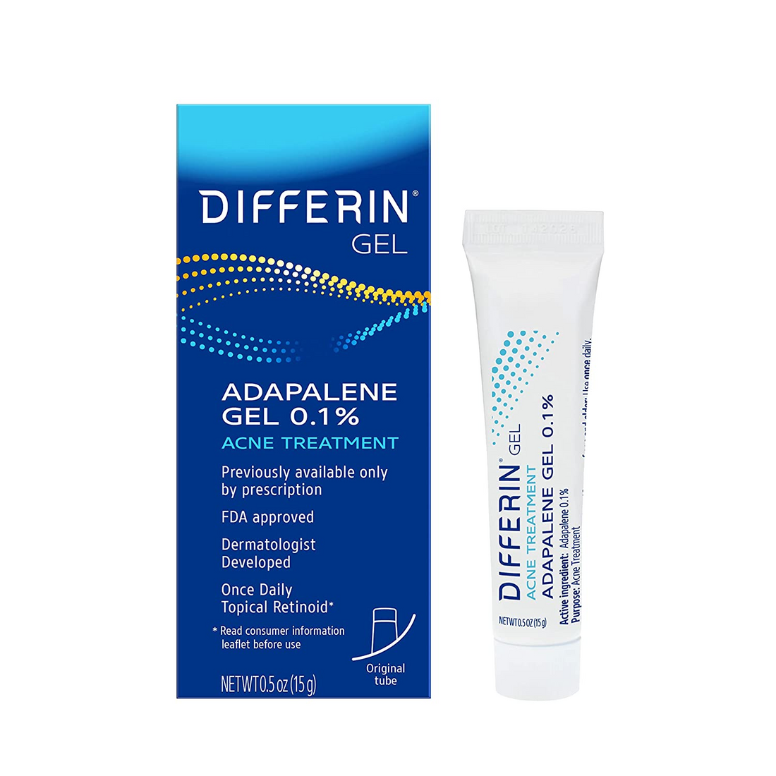 Differin, Adapalene Gel 0.1% Acne Treatment Fragrance Free 15g - AllAboutSkinDoha-Qatar