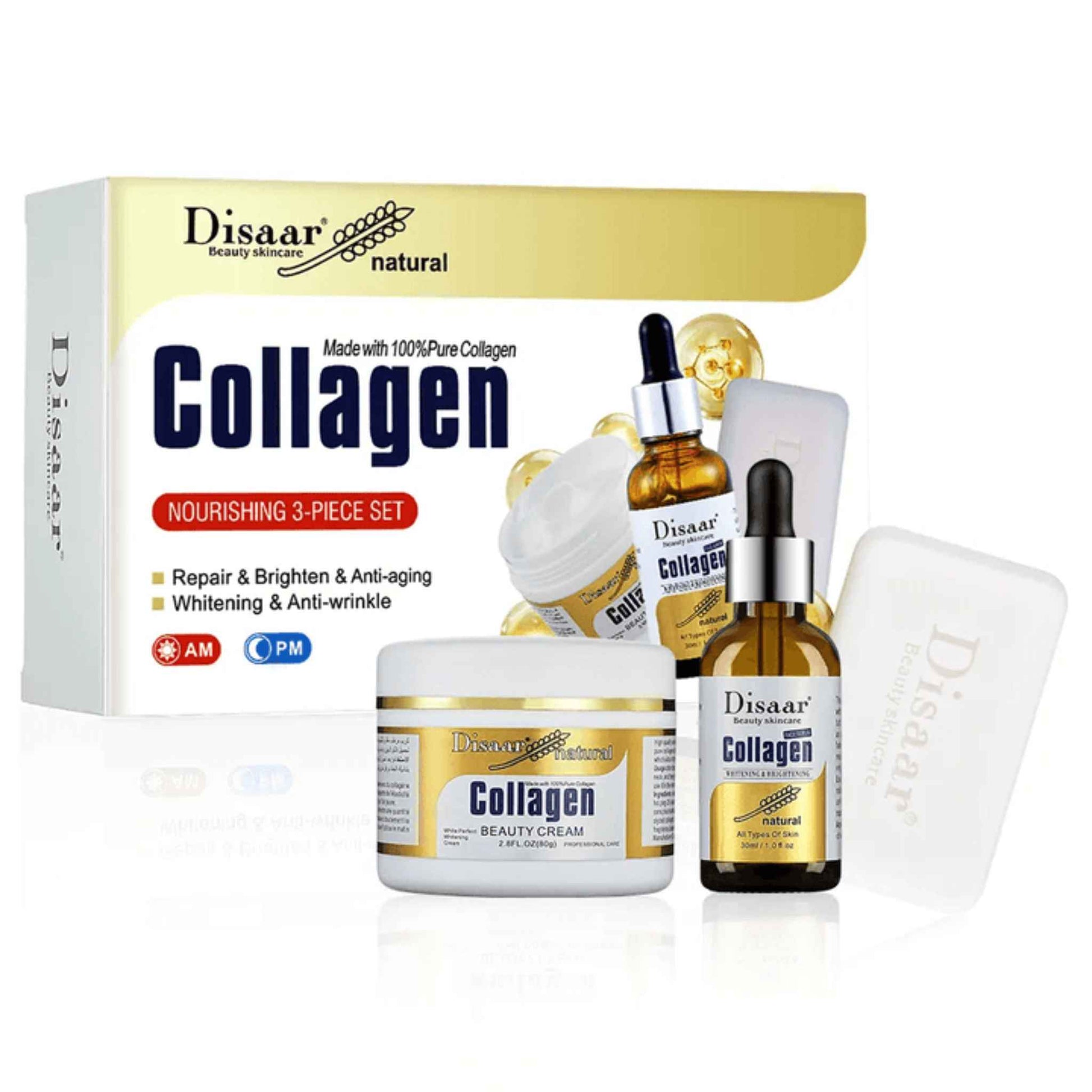 Buy Disaar Beauty Skincare, Collagen Nourish 3-Piece Set online at the best price in Qatar