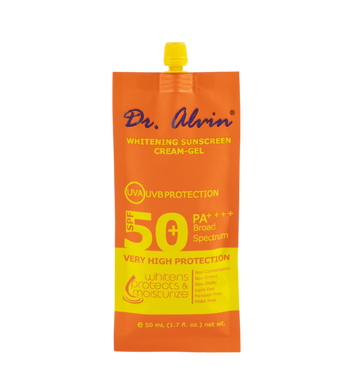 Dr. Alvin, Whitening Sunscreen Cream Gel SPF50 PA+++ 50ml - All About Skin Doha