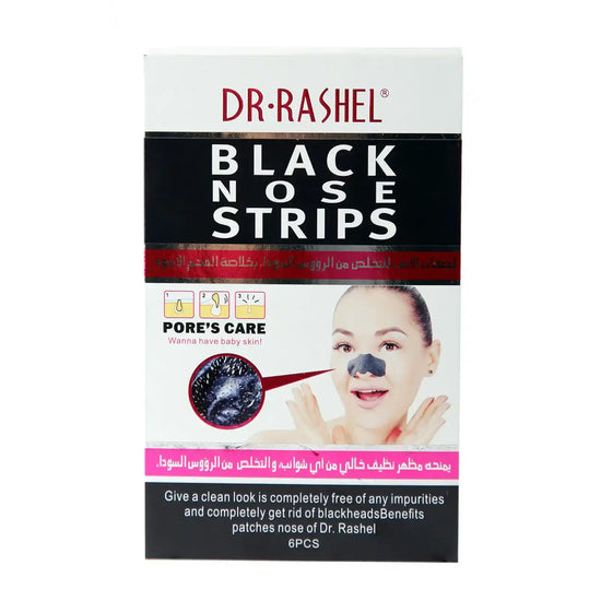 Buy Dr. Rashel Black Charcoal Deep Cleansing Nose Strips 6 pcs Online in Qatar
